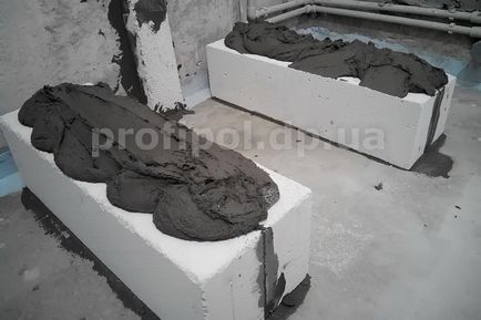 Instalarea unei băi pentru beton