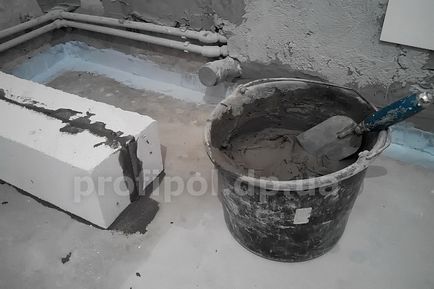 Instalarea unei băi pentru beton