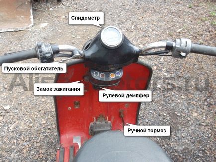 Dispozitivul unei furnici cu motor scuter, alisa-motors