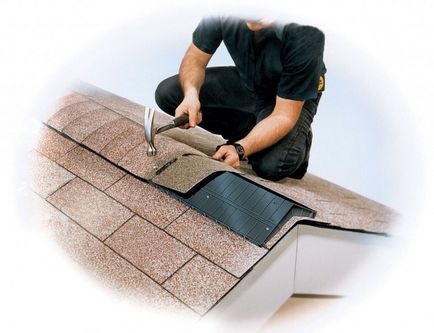 Dispozitivul unui acoperiș moale cu un încălzitor cu grosimea unui material, noduri de design, instalare pe mâini