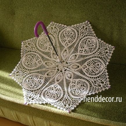 Umbrelă tricotată - decorare cu caleidoscop