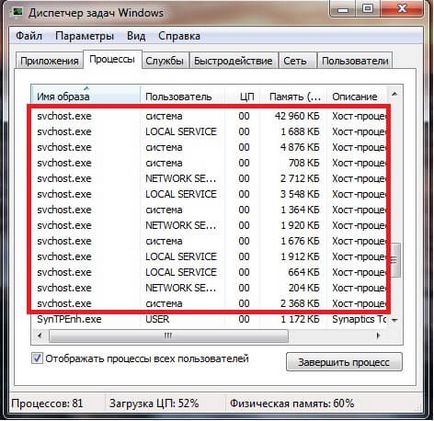 Procesul de găzduire pentru serviciile de Windows încarcă memoria și procesorul