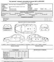 Акт прийому-передачі автомобіля в ремонт - бланк, зразок