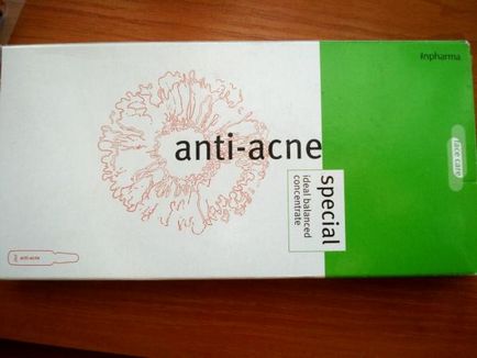 Ampullák anti-akne Infinum - értékelés kozmetikumok (kozmetikai értékeléseket) Ampullák anti-akne Infinum - a kozmetikai vélemények