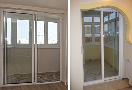 Usi alunecare pe balcon fotografie, usi din plastic si sticla, un coupe la loggia in apartament,