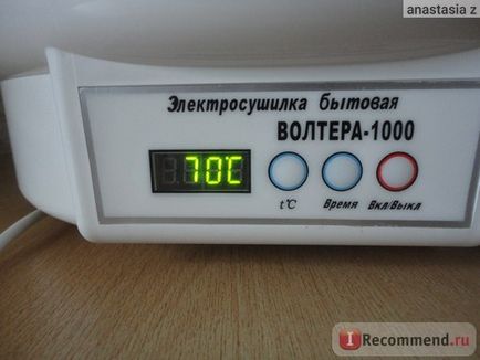 Uscător electric pentru legume și fructe de vulcan de 1000 de lux cu temporizator și unitate electronică de comandă