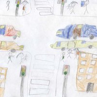 Concursul urban al desenelor despre siguranța rutieră - drumul meu este în siguranță