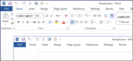 Як швидко розгорнути або згорнути стрічку в office 2013