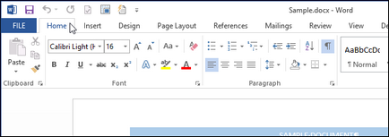 Як швидко розгорнути або згорнути стрічку в office 2013