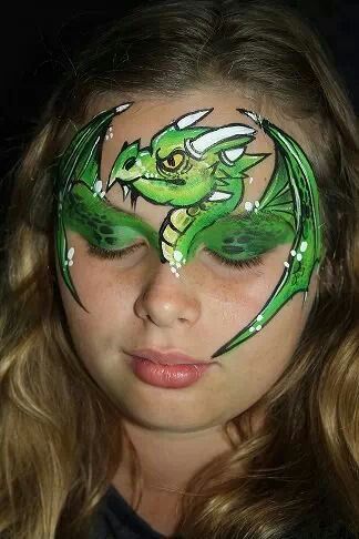 Як намалювати дракона на обличчі, обличчі дитини як зробити аквагрим