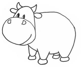 Cum de a desena o vacă în etape, lecții bune