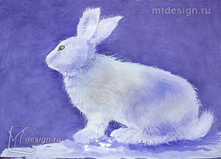Як намалювати кролика гуашшю