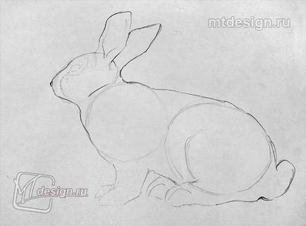 Як намалювати кролика гуашшю