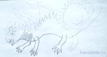 Як намалювати розмальовку дракон