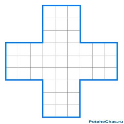 Як зробити квадрат з хрестом всередині