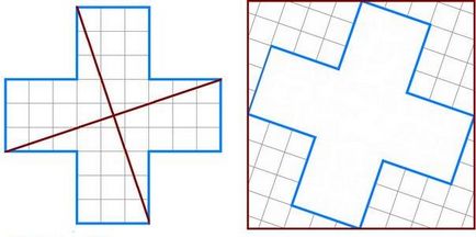 Як зробити квадрат з хрестом всередині