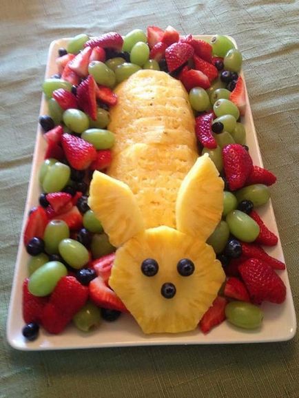 Як зробити зайця, кролика з овочів
