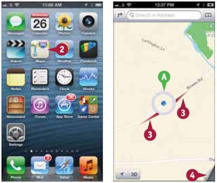 Hogyan testre az iPhone 5 helymeghatározó használ gps a „térkép” alkalmazására és az „iránytű