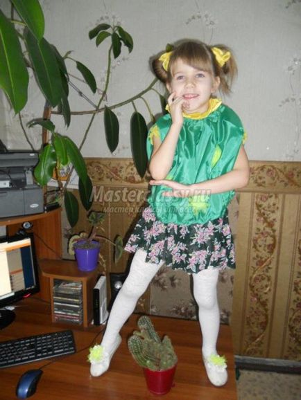 Costume - kaktusz - lányok (jelmez kaktusz saját kezűleg a lányok) Costume - kaktusz - lányoknak