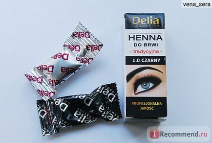 Фарба для брів і вій delia cosmetics henna traditional чорна - «безцінна знахідка для тих,