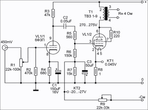 Amplificator de luminã pentru începători pe lampa 6f3p