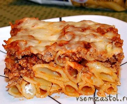 Lasagna cu paste și rețetă tocată