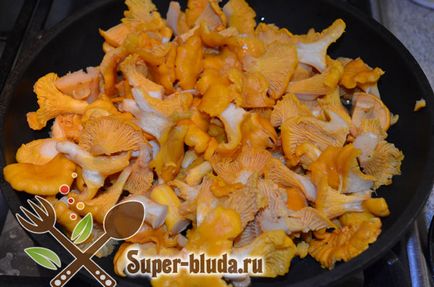 Chanterelles prajit, cum să gătească chanterelles în smântână, garnitura