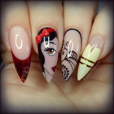 Манікюр з малюнками минни Міккі молодіжний дизайн нігтів з принтами, модна мода
