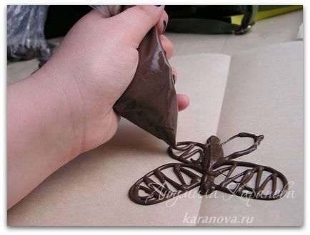 Master class - șabloane de fluture de ciocolată