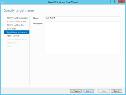 Configurarea depozitului iscsi în serverul Windows 2012