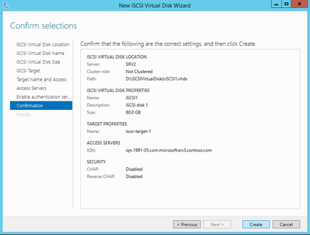 Configurarea depozitului iscsi în serverul Windows 2012
