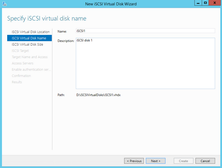 Configurarea depozitului iscsi în serverul Windows 2012