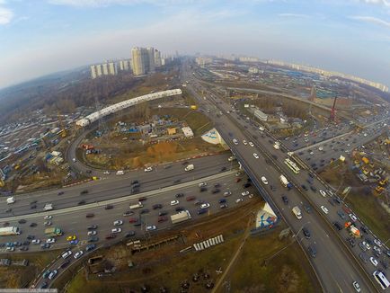 Panoráma fotó az építési új csomópont a Moszkva - Autokadabra