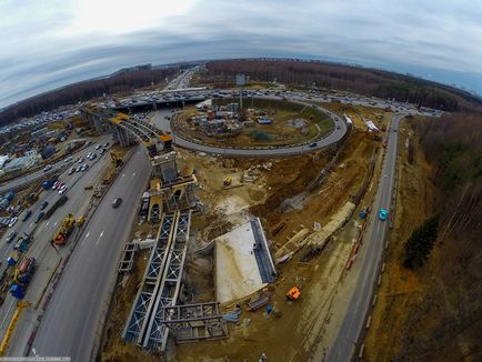 Panoráma fotó az építési új csomópont a Moszkva - Autokadabra