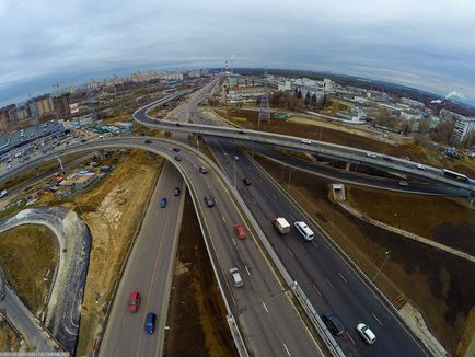 Panoráma fotó az építési új csomópont a Moszkva - Autokadabra
