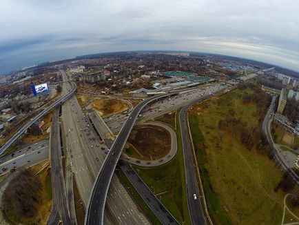 Panoráma fotó az építési új csomópont a Moszkva - Autokadabra