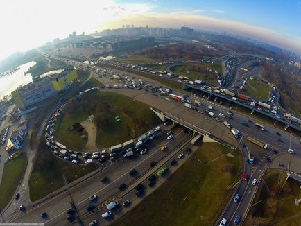 Panoráma fotó az építési új csomópont a Moszkva - Autokadabra