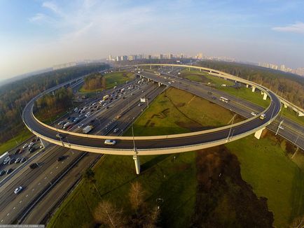 Panoráma fotó az építési új csomópont a Moszkva - Autokadabra