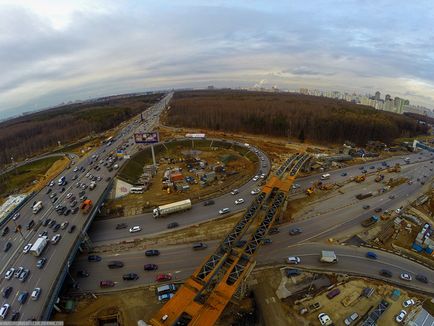 Panoráma fotó az építési új csomópont a Moszkva - Autokadabra