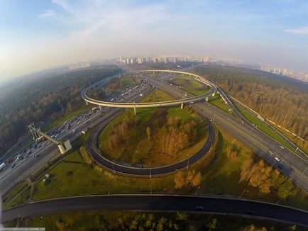 Panoráma fotó az építési új csomópont a Moszkva - Autokadabra