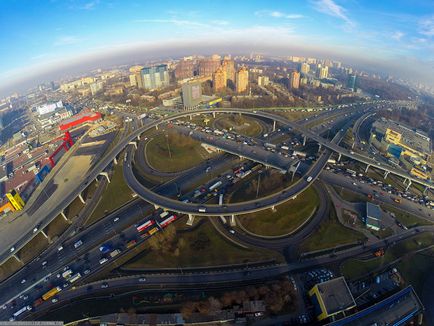 Panoráma fotó az építési új csomópont a Moszkva - Autokadabra