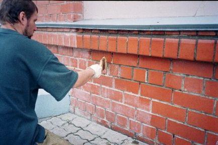 Kőműves homlokzatok a kezüket a technológia működését