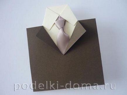Листівка на 23 лютого (сорочка з краваткою) своїми руками - майстер-клас, коробочка ідей і