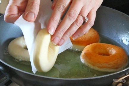 Donuts élesztőből tésztát - lépésről lépésre recept fotók