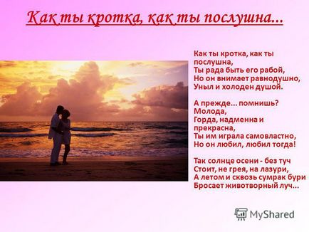 Prezentare pe tema lui Nicholas Alekseevich nekrasov despre dragoste