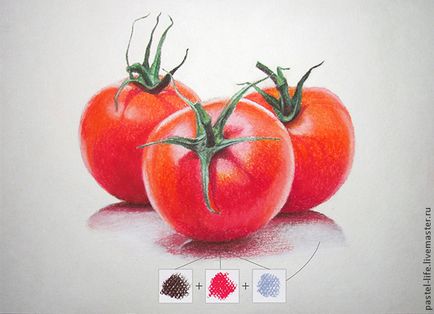 Малюємо соковиті помідори пастеллю - ярмарок майстрів - ручна робота, handmade