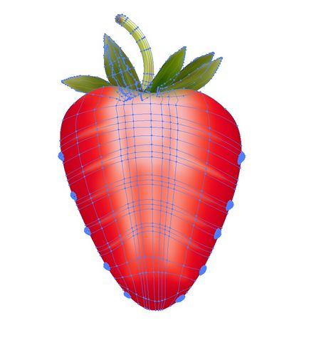 Равенство в Adobe Illustrator, използвайки меша ягоди в спрей на мляко