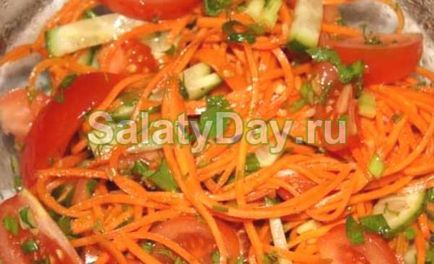 Салат з корейською морквою - пікантні і вітамінні рецепт з фото і відео