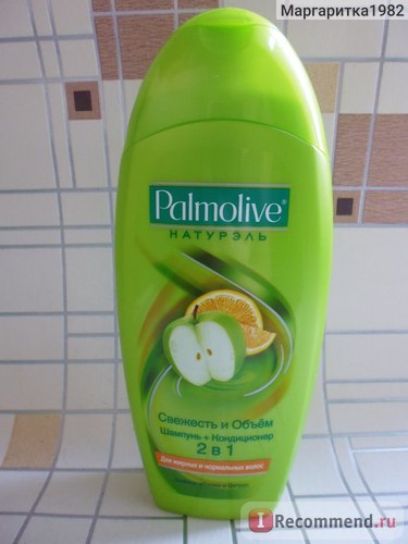 Conditioner de sampon 2-în-1 prospețime și volum verde palmoliv verde și citrice pentru normale și