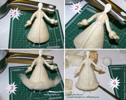 Snow Maiden pentru un pom de Crăciun cum să faci o jucărie clasică vată pe un cadru - târg de maeștri - manual